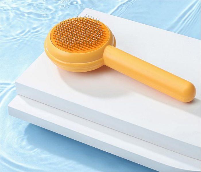 Cat Grooming Brush (4) Cat Grooming Brush, Self Cleaning Slicker Brushes for Dogs Cats Pet Grooming Brush Tool Gently Removes Loose Undercoat