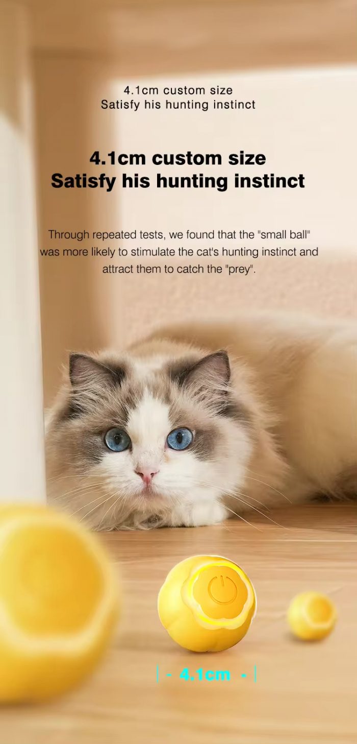 Cat Toys Interactive Ball (3) Durable LED Glow Teasing Automatic Rolling Electric Pet Smart Cat Toys Interactive Ball