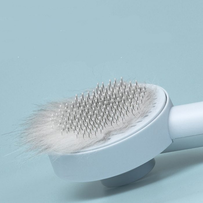 hair removal comb (3) OEM One Key Remove Hair Comb Cat And Dog Grooming Massage Shedding Tools Pet Hair Remover Brush