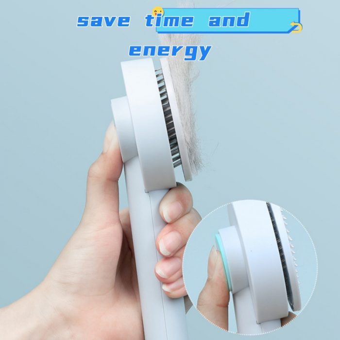 hair removal comb (4) OEM One Key Remove Hair Comb Cat And Dog Grooming Massage Shedding Tools Pet Hair Remover Brush