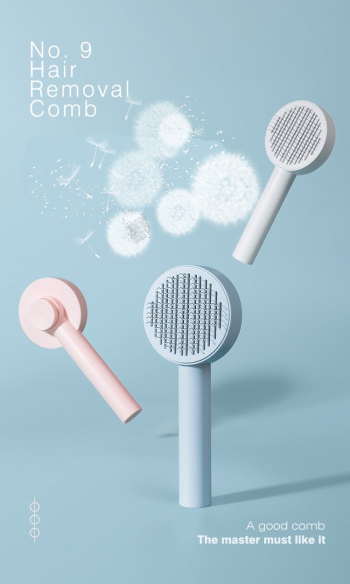 hair removal comb (6) OEM One Key Remove Hair Comb Cat And Dog Grooming Massage Shedding Tools Pet Hair Remover Brush