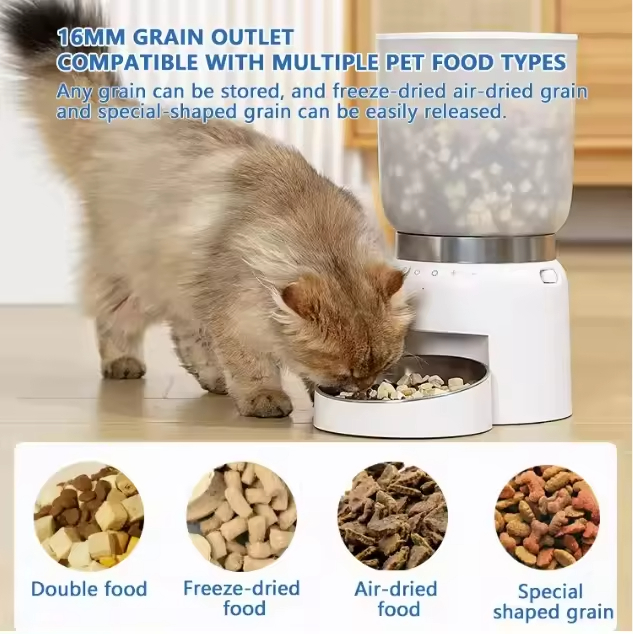 Automatic Smart Pet Feeder (7) Large Capacity Automatic Smart Pet Feeder Dry Food Dispenser Bowls for Cats and Dogs