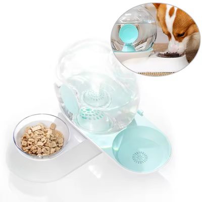 OEM Snail-shaped 2 in 1 Cat/Dog Bowl Pet Feeder Automatic Filter Water Dispenser Fountain
