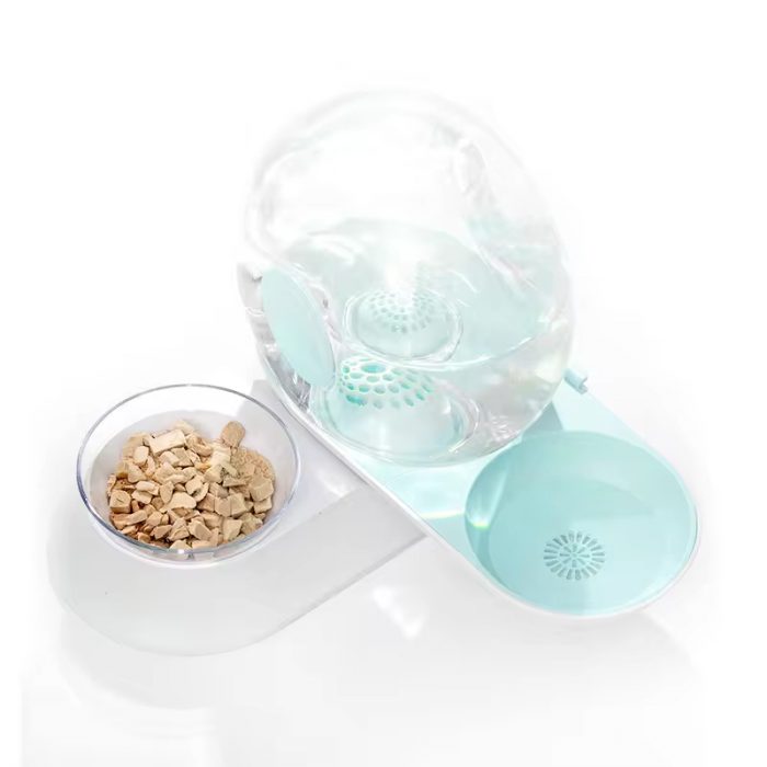 oem-snail-shaped-2-in-1-cat-dog-bowl-pet-feeder-automatic-filter-dispenser-fountain-green OEM Snail-shaped 2 in 1 Cat/Dog Bowl Pet Feeder Automatic Filter Water Dispenser Fountain