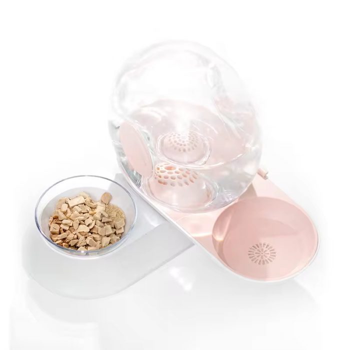 oem-snail-shaped-2-in-1-cat-dog-bowl-pet-feeder-automatic-filter-dispenser-fountain-pink OEM Snail-shaped 2 in 1 Cat/Dog Bowl Pet Feeder Automatic Filter Water Dispenser Fountain