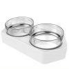 OEM Wholesale Hexagonal Double Bowl Anti-Slip Pet Cat Bowl