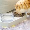 OEM Wholesale Hexagonal Double Bowl Anti-Slip Pet Cat Bowl