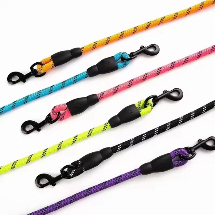 oem-wholesale-reflective-round-rope-nylon-braided-leash-for-dogs-2 OEM Wholesale Reflective Round Rope Nylon Braided Leash For Dogs