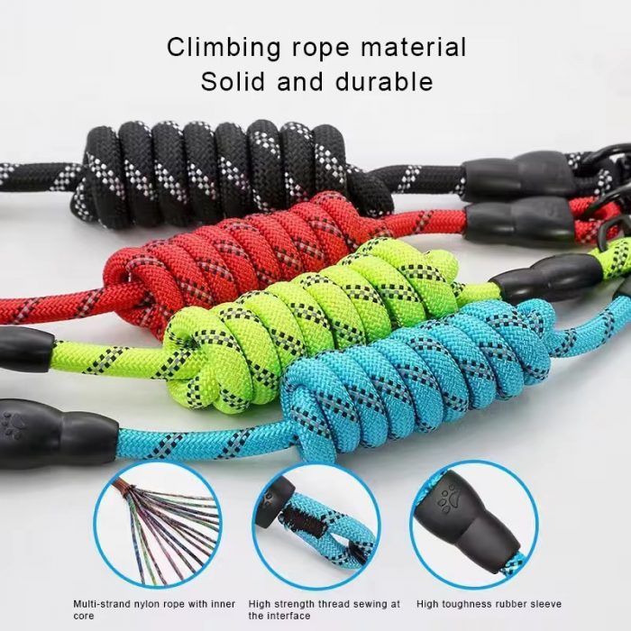oem-wholesale-reflective-round-rope-nylon-braided-leash-for-dogs=5 OEM Wholesale Reflective Round Rope Nylon Braided Leash For Dogs